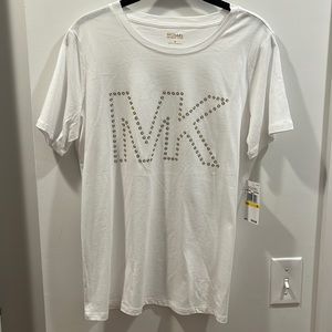 BNWT Michael Kors Basics T shirt White Gold